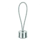 Silver hanging cap and loop for a Christmas bauble