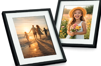 Framed photo print displayed at home