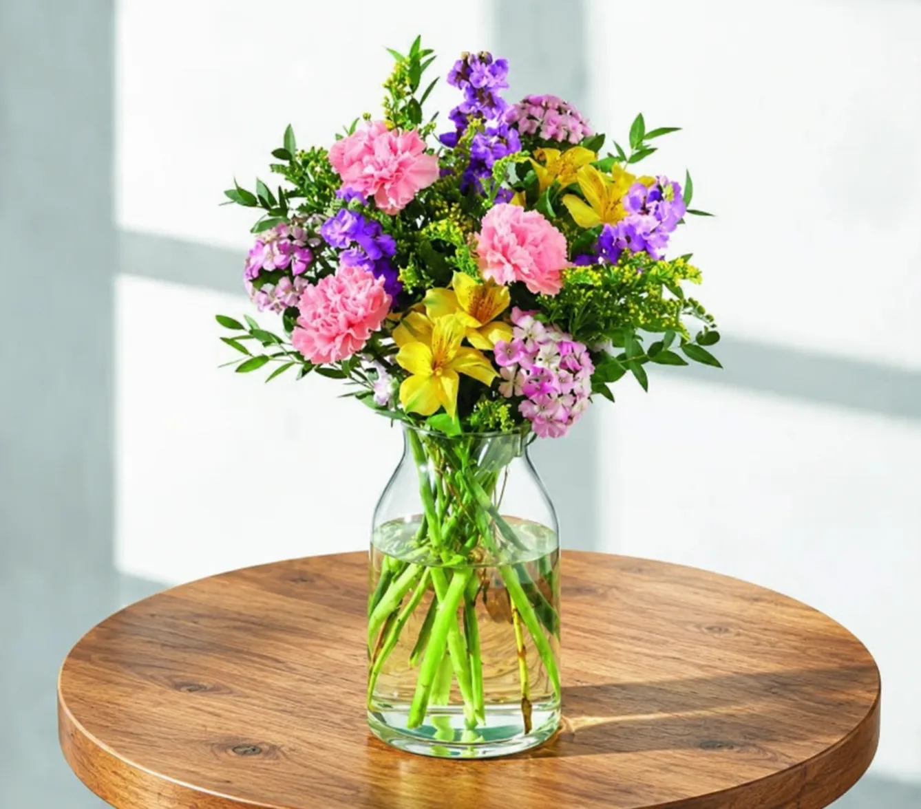 The Vintage bouquet in a glass vase