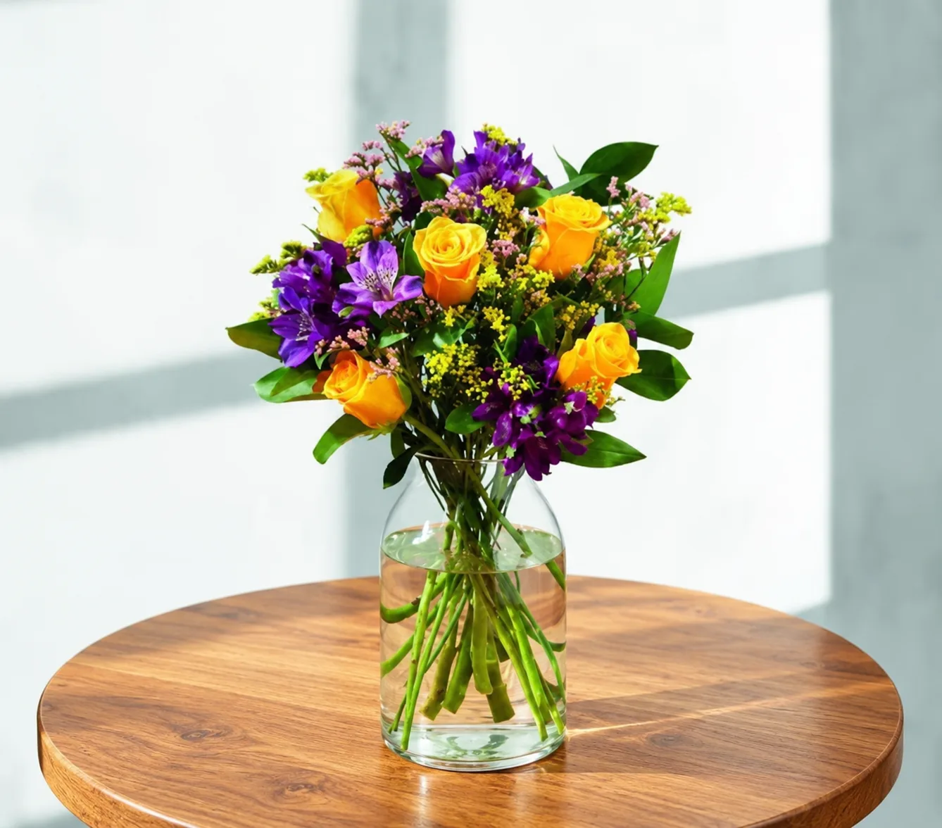 The Petal bouquet in a glass vase