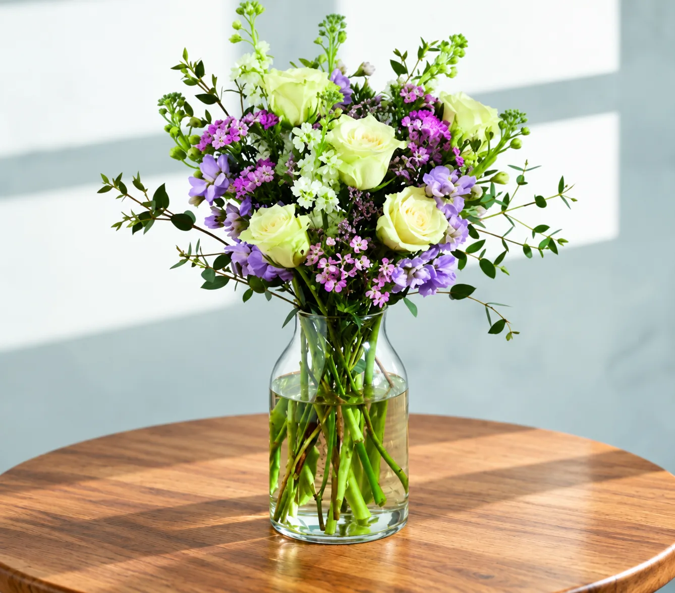 The Blossom bouquet in a glass vase