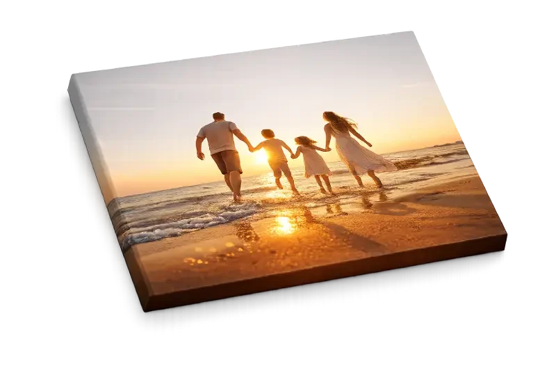Personalised canvas print with family photo