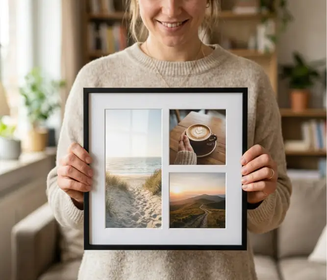 Framed photo collage example
